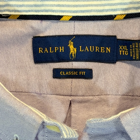 Polo Ralph Lauren Men's Classic Fit Flesh Pony Shirt L/S XXL Lilac See Descr - Picture 4 of 6